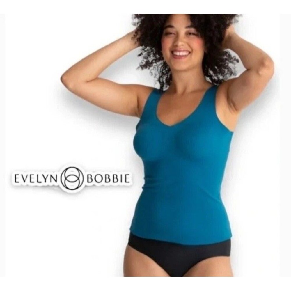 Evelyn & Bobbie Defy Bra Tank Blue XS Wireless Seamless Support Top NWT No Pad